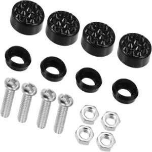 아크로픽스 1세트 블링 자동차 번호판 고정 장치 나사 캡 검은색 범용 라인스톤 볼트 플라스틱 와셔 부품