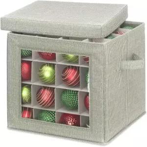 휘트모어 크리스마스 홀리데이 장식품 보관함 64 섹션 스트라이프