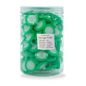 Deschem 100Pcs OD=25MM 0.22um 유리 섬유 주사기 필터 GF로 제작 100개/로트