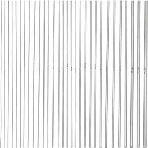 PH PandaHall 30 사이즈 주얼리 제작용 철사 포장봉 0.55mm 탄소강 막대 솔리드 맨드릴 다웰 원형 금속 DIY