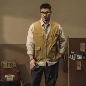 엘럽 남자 조끼 가을 야상점퍼 집업 골프 민소매 숏 코트 원템3