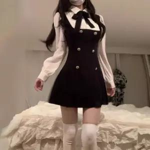 투피스 여사친 원피스 치마 미니 가식 봄가을 프렌치 셔츠 CH3