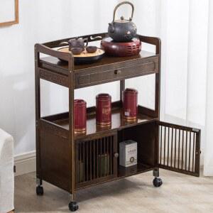 원목 이동식트레이 다도 전통 카트 서랍 웨건
