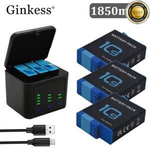 LED 배터리 충전기 고프로 히어로 9 10 스포츠 카메라 액세서리 1850mAh