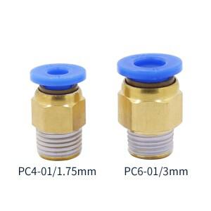 5/10 Pcs 3D 프린터 부품 공압 커넥터 PC4-01 1.75mm 3.0mm PTFE 튜브 커플러 V5 V6 Hotend 용 J 헤드 피