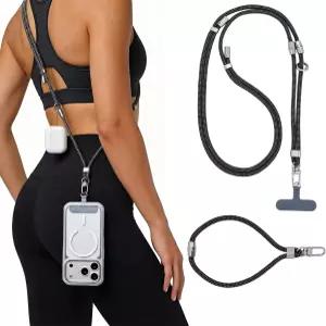 조이톤 휴대폰 랜야드 및 손목 스트랩 랜야드용 3 in 1 조절 가능 방지 여행용 하이킹 사이클링 클라이밍용