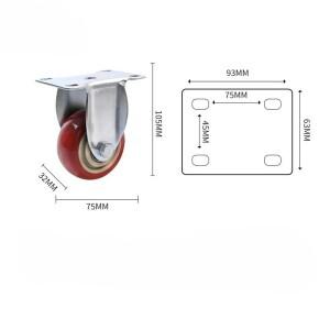 2/4개 3인치 무소음 브레이크가 있는 견고한 회전 캐스터 - 360 ° 가구, 플랫폼 카트 및 가정용 바퀴