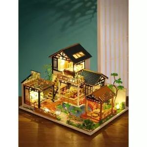 DIY 미니어처 한옥 커피숍 하우스 만들기 취미 레트로