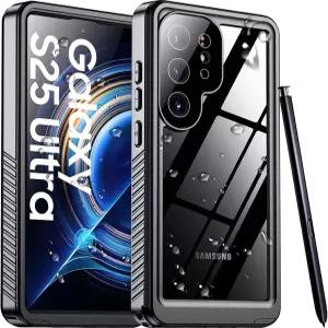 삼성 갤럭시 S25 울트라 케이스 방수 내장 렌즈 및 스크린 프로텍터 군용 등급 충격 방지 낙하 IP68 수중