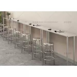 바테이블 의자 1200 홈바 칵테일 스테인리스 롱 탁자