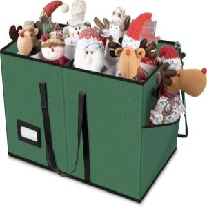 VoMii 대형 크리스마스 피규어 보관함 및 호두까기 인형 보관 용기 최대 8개의 홀리데이 장식 정리함