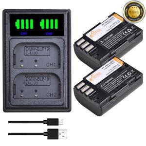 D-Li90 배터리 및 LED 듀얼 충전기 C타입 포트 펜탁스 K-7 II 645D K01 z1 L15 용 1900mAh
