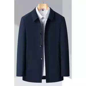 엘럽 남자 하프 코트 가을 고급 울 재킷 상의 중장년 캐주얼 정장 박템3