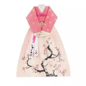 [문구/오피스] 매화 수채 전통한복 카드 X5개 연하장 감사카드