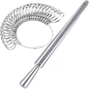 링 사이즈 매드렐 키트 재사용 가능한 측정용 웨딩 주얼리 도구 해머블 라운드 맨드릴