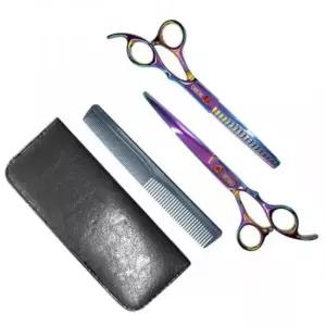 [반려] 애견미용 일자가위 틴닝가위 빗 세트 강아지 셀프미용