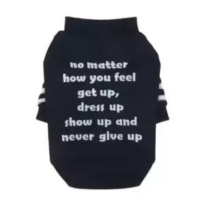 [반려] 강아지 데님 래터링 탑 딥블루 1P 스트라이프 티셔츠