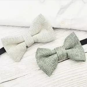 컬러 린넨 보타이 기념일 깔끔한타이 졸업식코디