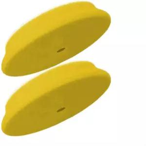 RUPSES 100mm 노란색 DA 미세 듀얼 액션 울 연마 패드2팩 페인트 보정 및 광택 향상에 이상적 절단 성능