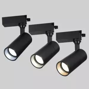 [데코] KS 레일조명 LED 일체형 등기구 10W 블랙 원통 핀조명