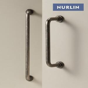 Nurlin 단단한 황동 골동품 실버 라운드 아치형 핸들 캐비닛 손잡이 옷장 문 휴대품 보관소 복고풍 스타일