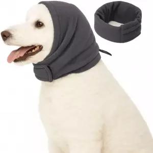 반려견용 플랩 이어 랩 없음 - 소음 보호 목욕 및 그루밍을 위한 조절 가능한 반려견 이어머프 불안 혈종