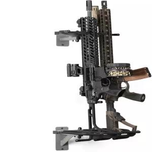 구세주 장비 벽걸이 소총 랙 전술 산탄총 카빈 총기 무임승차 전시 실내 보관 헤비 듀티 강철 광각 조정 3