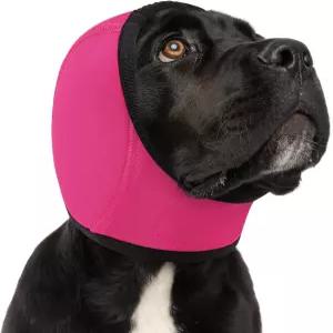 선푸라 반려견 진정 후디 - 반려견을 위한 불안 조용한 귀 머프 커버 소음 보호 그루밍용 노 쉐이크 헤드