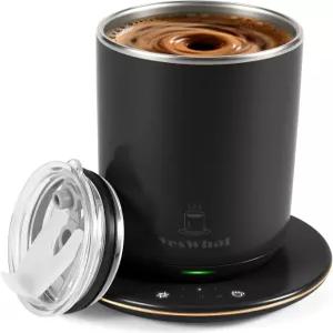 가열식 커피 머그잔 11온스 온도 조절 및 자동 차단 기능이 있는 셀프 교반 전기 책상 사무실 가정용