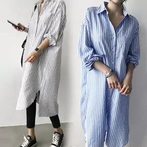 줄무늬 임부복 모닝셔츠 원피스 임산부 tpz5+1Zjx