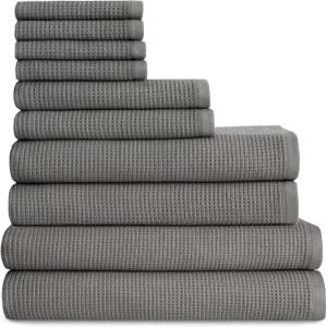 아늑한 지구 완성 와플 목욕 번들 대나무로 만든 60 면 40 비스코스 퀵 드라이 및 울트라 소프트 위브 타월