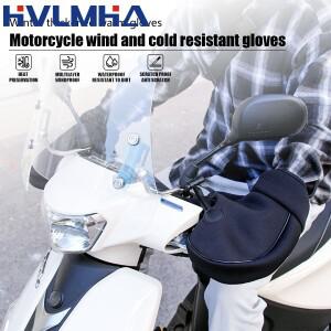 오토바이 두꺼운 따뜻한 핸들 바 머프 방수 스쿠터 그립 겨울 보호 열 커버 장갑