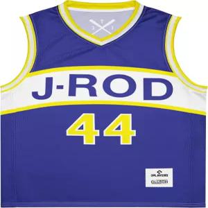 클러치 J로드 훌리오 로드리게스 농구 유니폼 남녀공학 시애틀 야구 파란색과 노란색