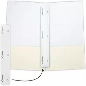 럭스페이퍼 3개의 프롱탕 패스너 스트립 안전한 폴더 부착 세 개의 구멍 뚫린 종이 정리함 흰색 5개의 수량