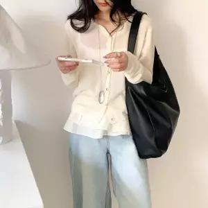 /다잇템 여자 큰사이즈 무지컬러 숄더백