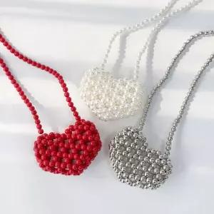 /다잇템 여자 하트백 동글비즈 크로스백