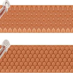판시욘 가죽 우표 공예 작업을 위한 전문 테두리 도장 도구 2팩E803+BK113