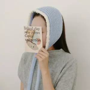 /다잇템 여자 투컬러 하찌니트 귀달이 귀마개