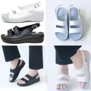 (튼튼)국내제작 간호화 사샌들 사신발 투반도여성 여자 유니폼 쿠션 발편한 사샌달 화샌달 병원