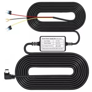 BUNUD 대시 캠 하드와이어 키트 퓨즈 및 저전압 보호 기능이 있는 미니 USB 12V24V 5V25A 차량용 카메라