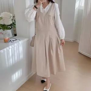 [신상오픈런]트렌치원피스 민소매 a라인 살랑 아메카지 플리츠 (29832082)