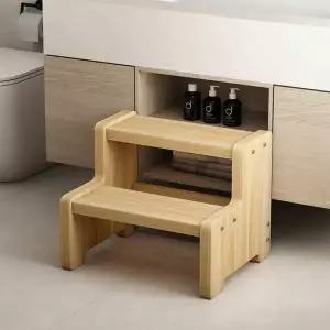 2단 발판 나무계단 애견 발디딤대 폭40높이35