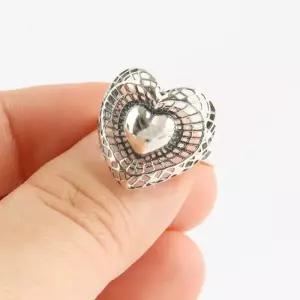 [신상오픈런]하트반지 컷아웃 키치 스트릿 펀칭 실버링 (29987846)