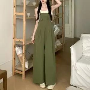 [의류] 2사이즈 와이드 점프수트 여자멜빵바지