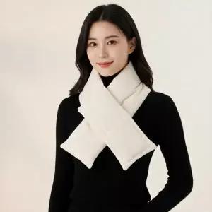 /다잇템 여자 패딩 블록 주머니 방풍 머플러