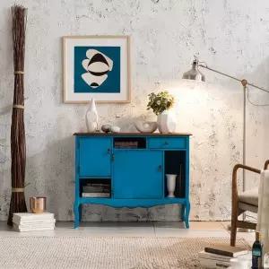 [퍼니프랑] 수입 유럽형 빈티지 엔틱가구 RG 21 스카이 블루 화장대 콘솔