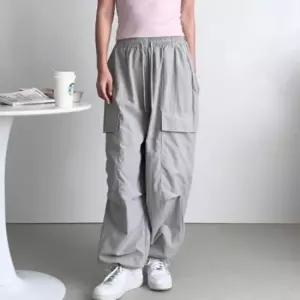 [옷은날개] 여성 데일리 나일론 와이드 아노락 카고 스트링 팬츠