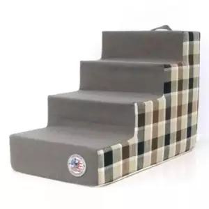 [반려] 강아지 계단 다크브라운 4단 마블스펀지 1P 펫스텝