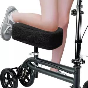 무릎 스쿠터 쿠션 패드 커버 스쿠터용 편안한 푹신한 부드러운 보행기 액세서리 (블랙 )