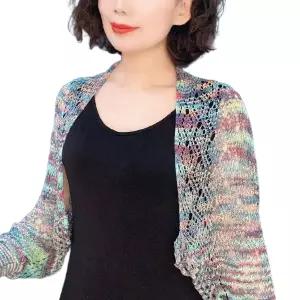 여성용 로맨틱 플라워 여름 소매 가디건 스카프 재킷 롱 얇은 프릴